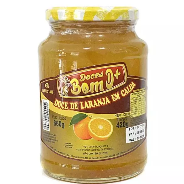 Doce de laranja em calda (Bom D+)