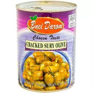 Cracked Sury Olives KOSHER LEPESACH SKU 11585