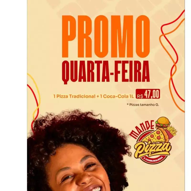 Pizza G tradicional + Coca-cola 1L