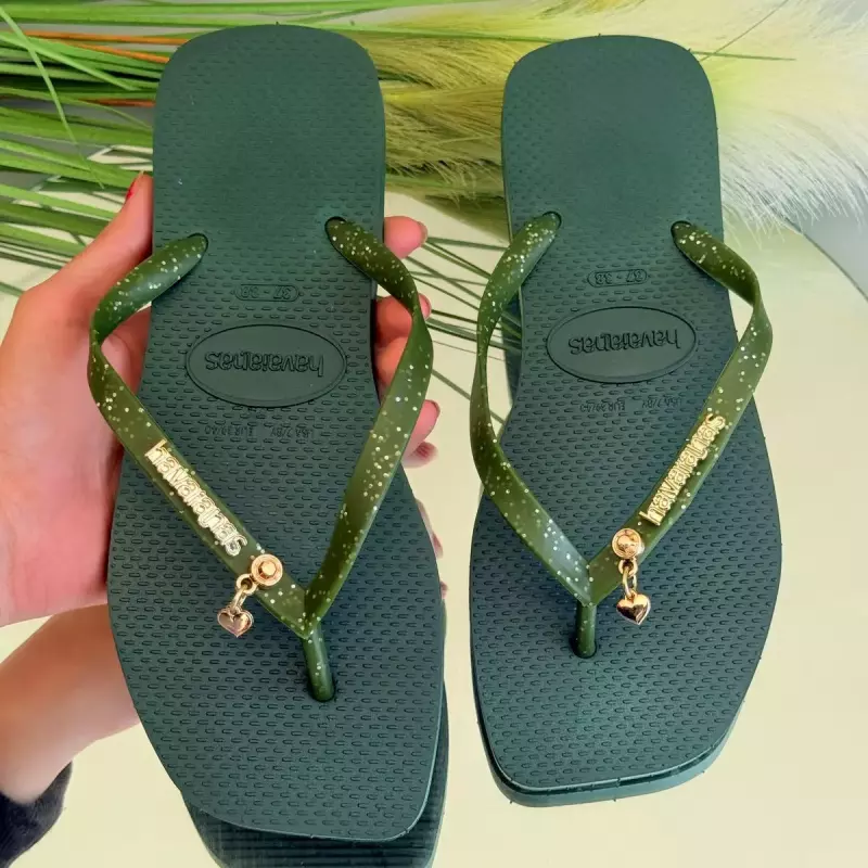 Fem ping coração 2 verde militar