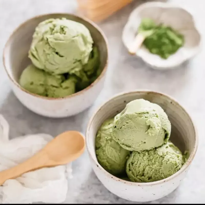 Helado de matcha y limón
