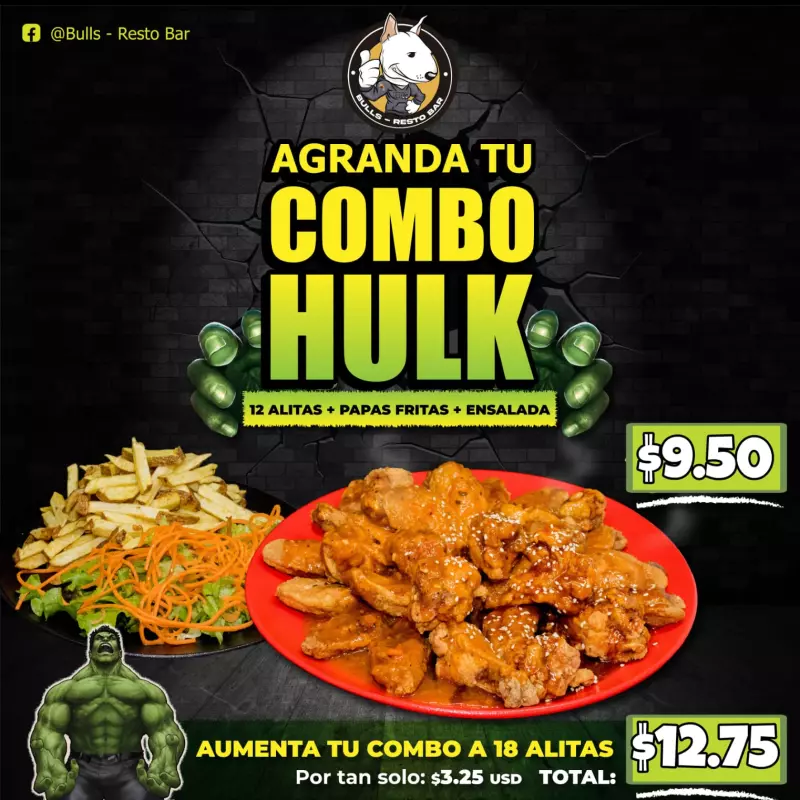 COMBO HULK 12 O 18 ALITAS
