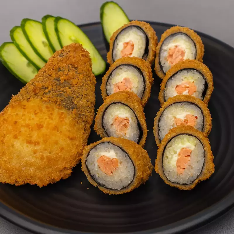 temaki salmão croc X  8 UND HOT SALM