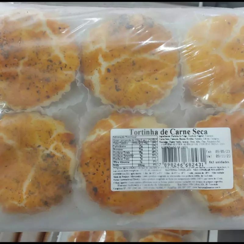 Tortinha Carne Seca com 6 unidades