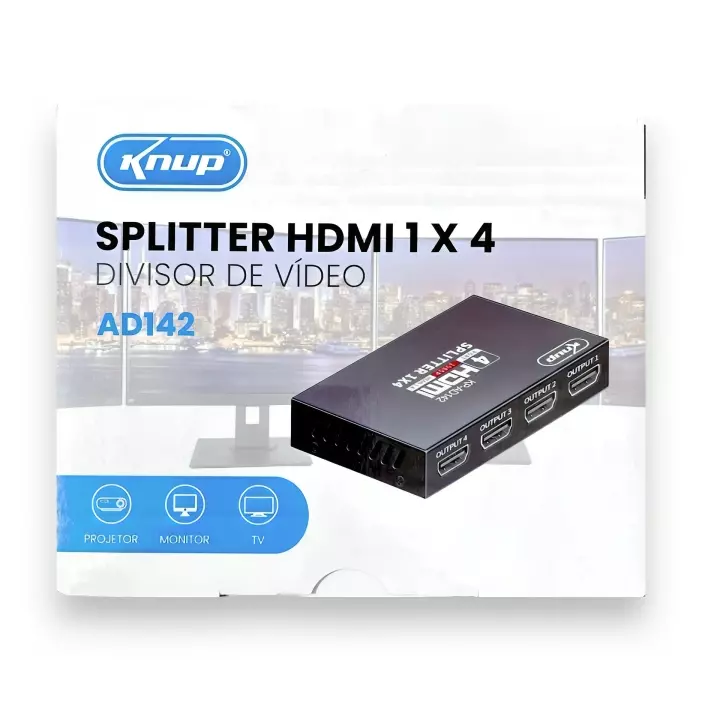 SPLITTER HDMI 1X4 KNUP KP-AD142