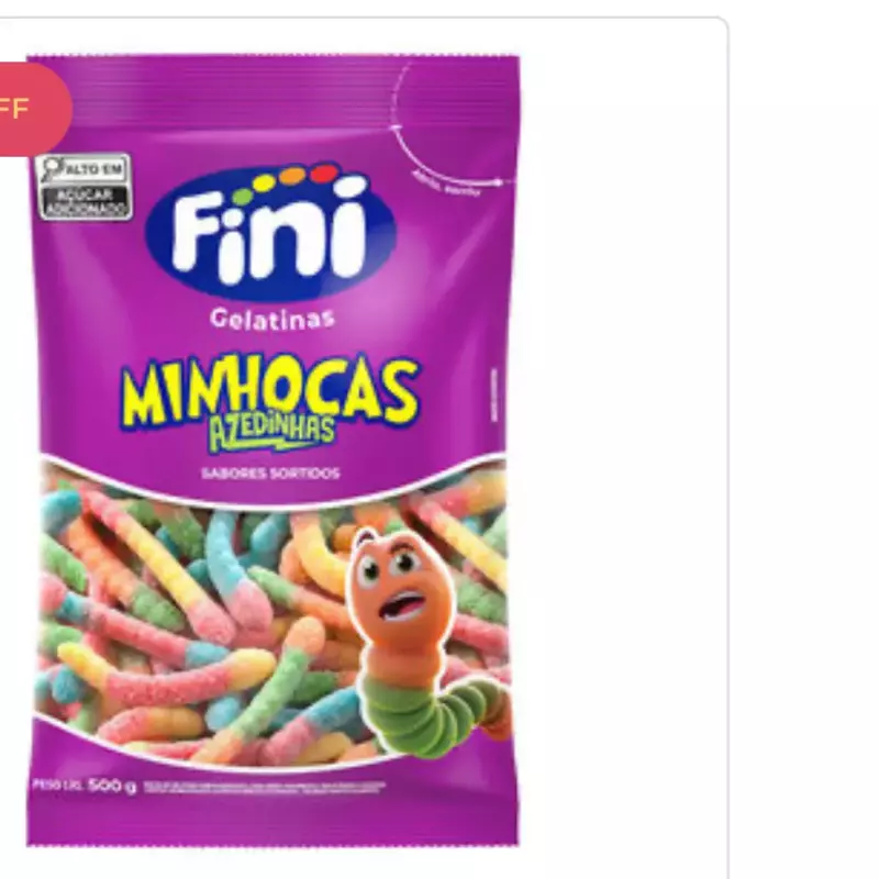 Minhocas Azedinhas 15g - Fini