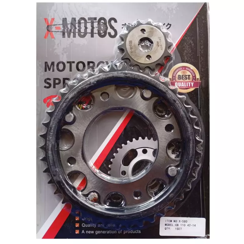 SET SPROCKET CB 110 42T 14T X-MAX