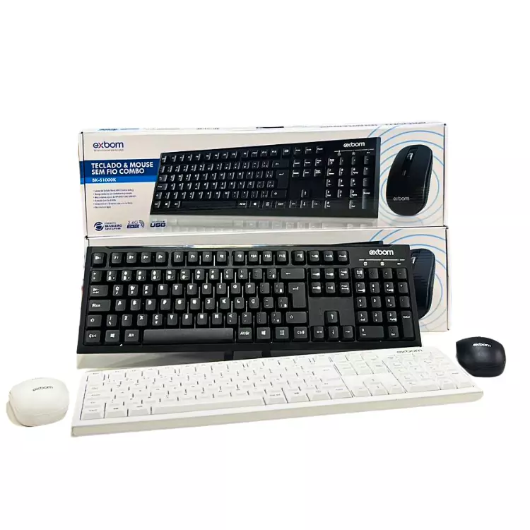 KIT TECLADO/MOUSE EXBOM BK-S1000K