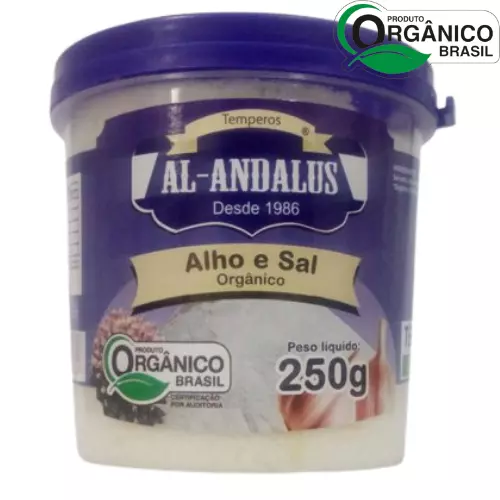 Tempero Alho e Sal Orgânico 250g