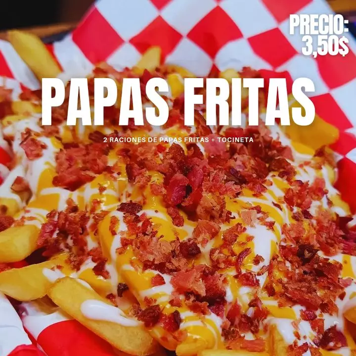 Papas Fritas y Tocineta