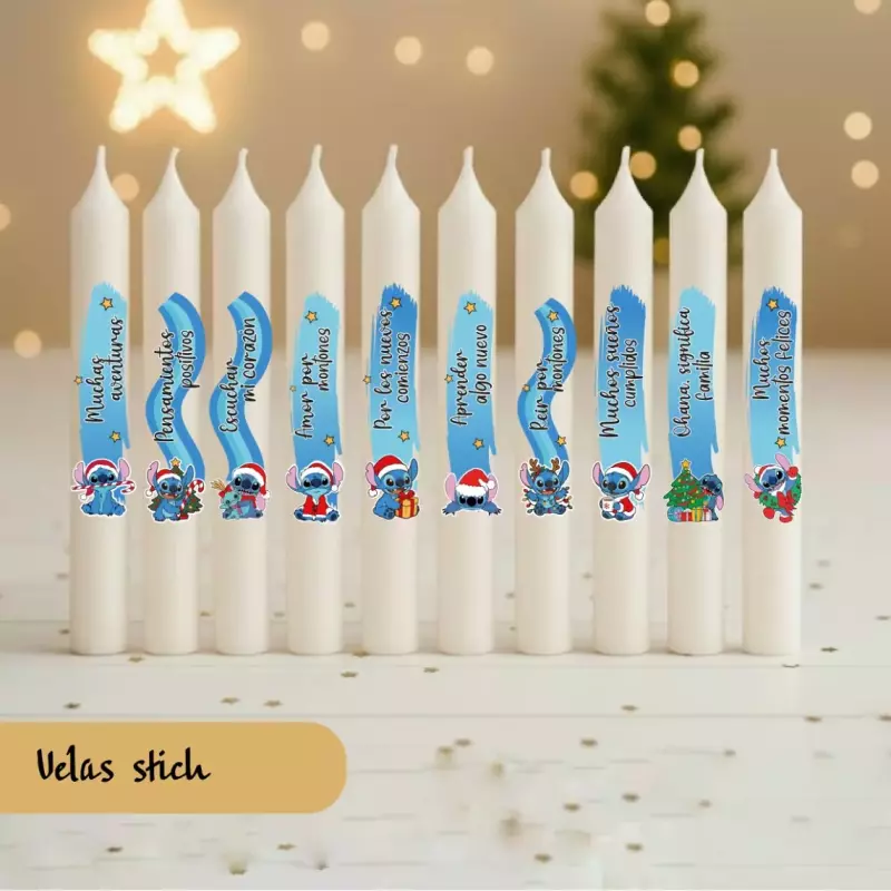 Vela 15cm paq x10 stich premium