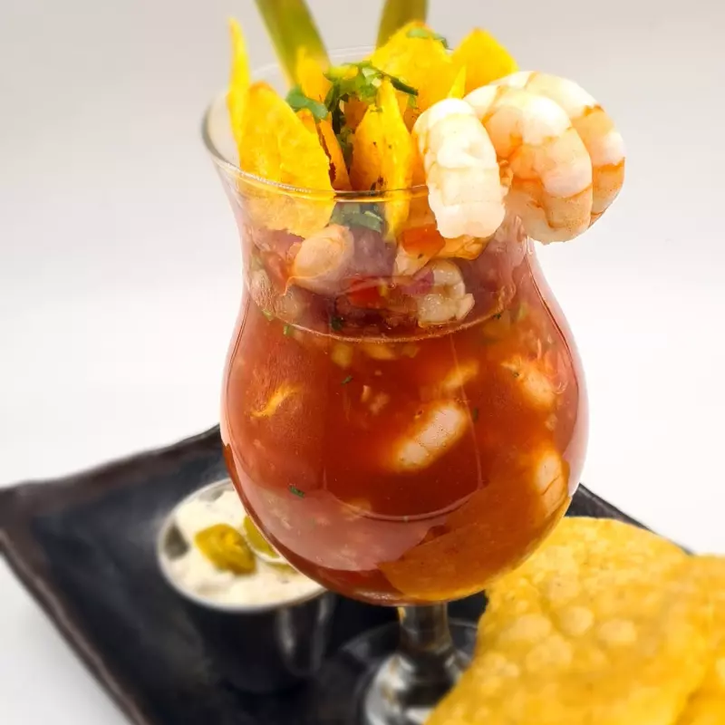 Coctel de camarones ( Ceviche mex)