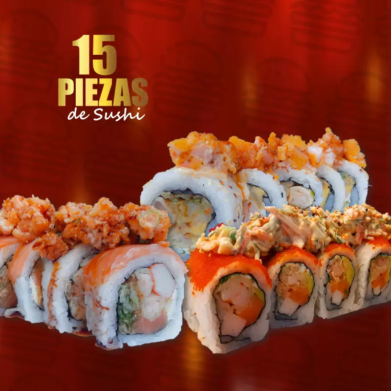 15 piezas de Sushi