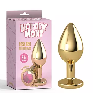 ROSY GEM GOLD PLUG - MEDIUM