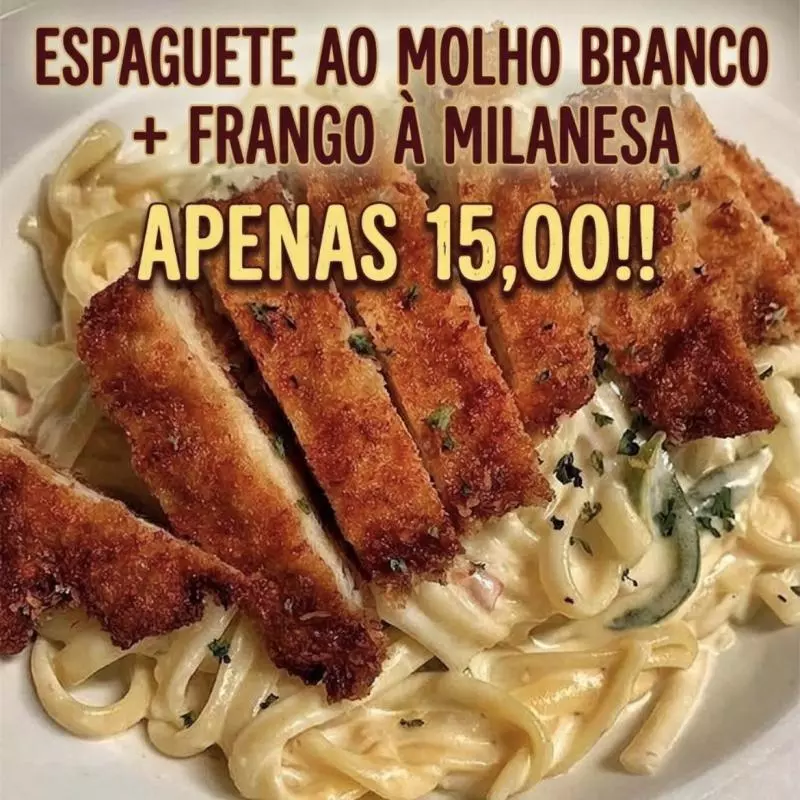 ESPAGUETE AO MOLHO BRANCO