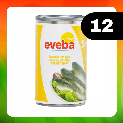 Medio Bulto Eveba Sardina Natu 170g