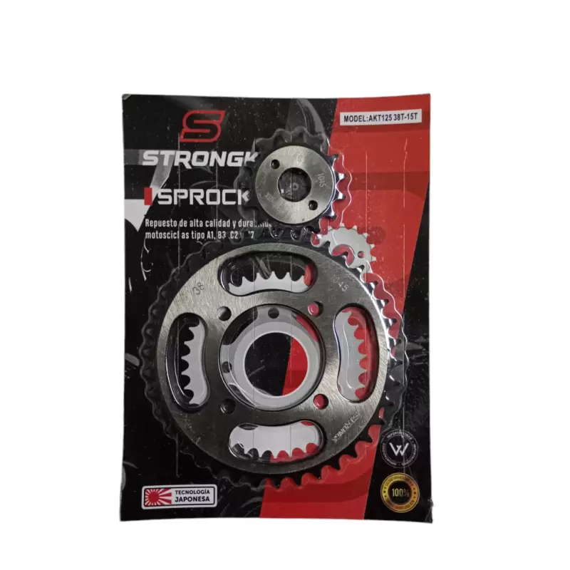 SET SPROCKET AKT125 38T15T STRONGK