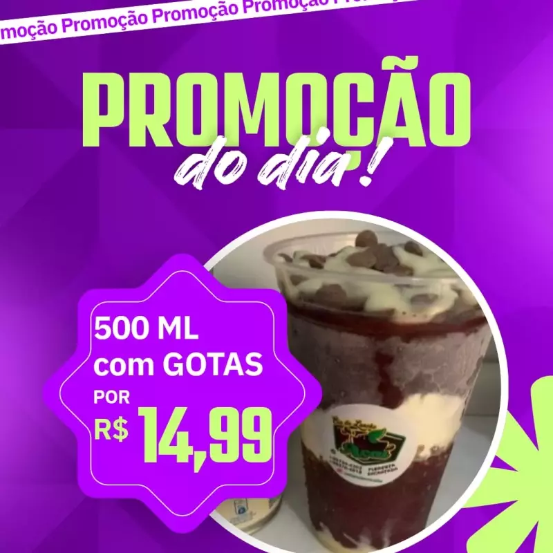 500 ml Açaí com gotas de chocolate