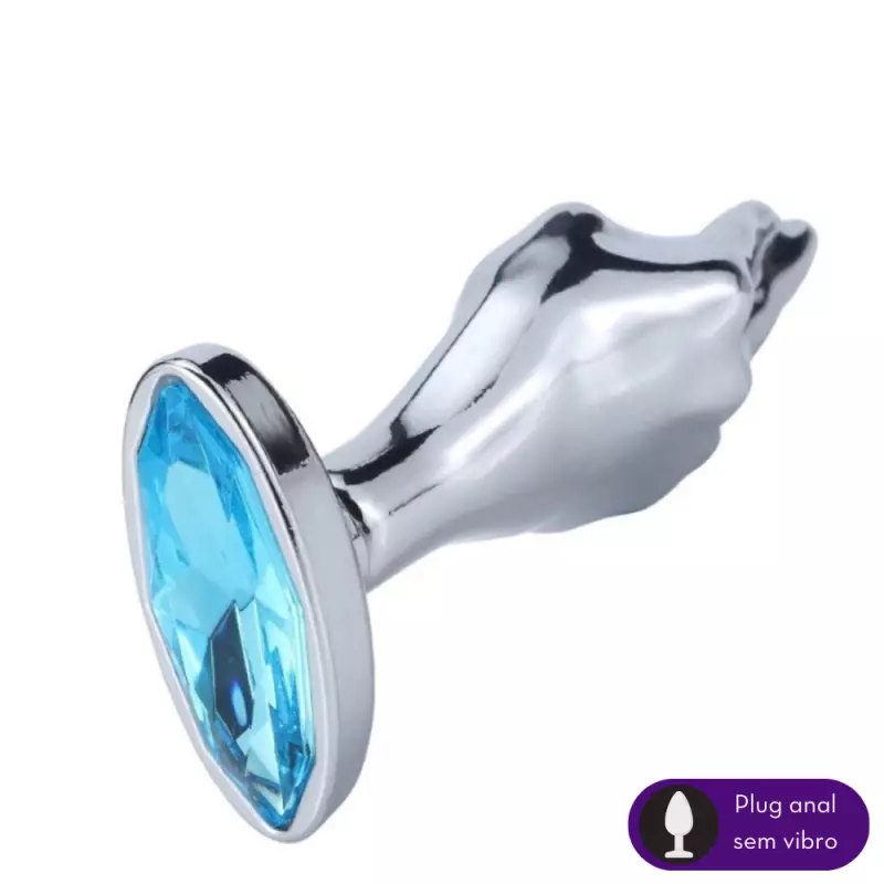 MPA1316 Plug em Aço com Joia na Base