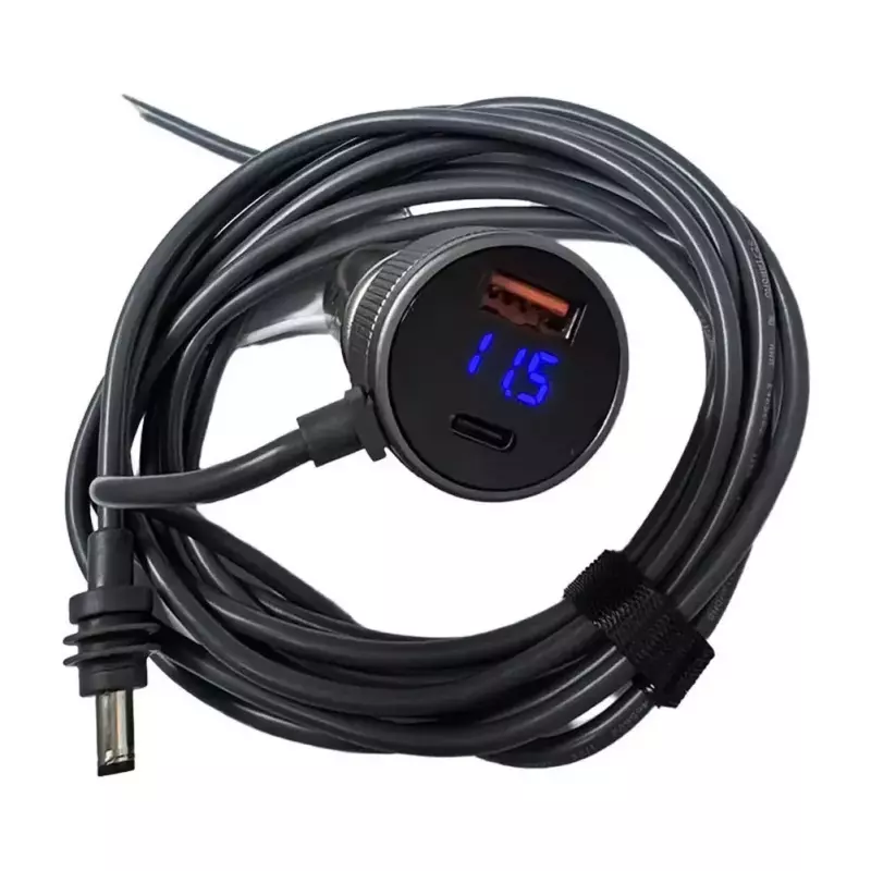 Cabo 12V com entrada USB 2m