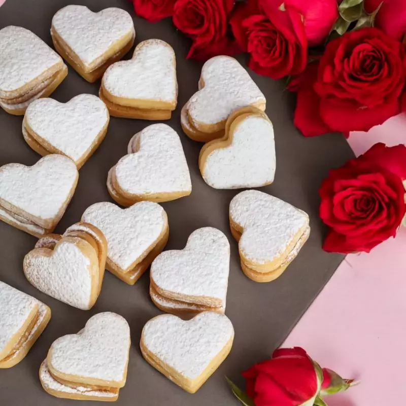 Alfajorcitos en forma de corazon ❤️