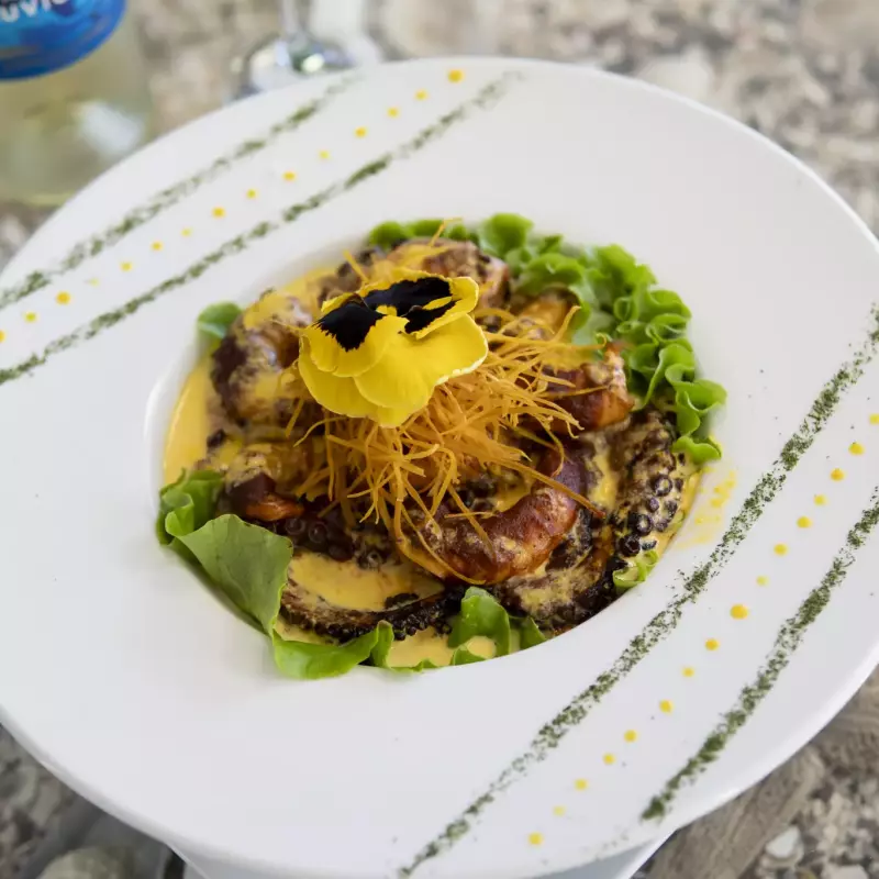 Pulpo a la parrilla acevichado