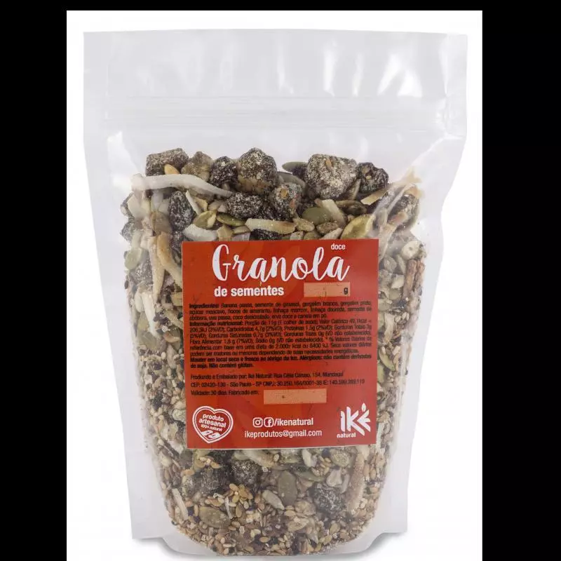 Granola Doce de sementes e frutas secas