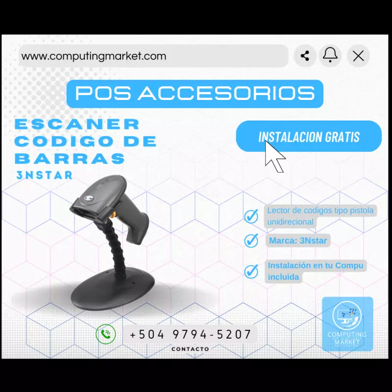 Escáner código barras 3nStar SC-102