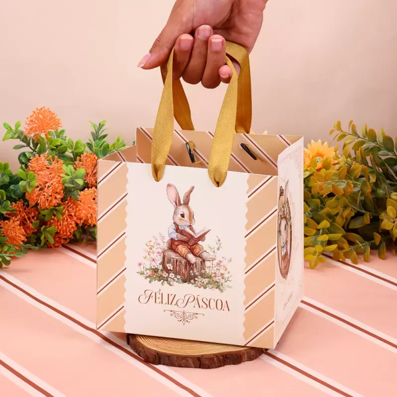 SACOLA PEQUENA FELIZ PÁSCOA