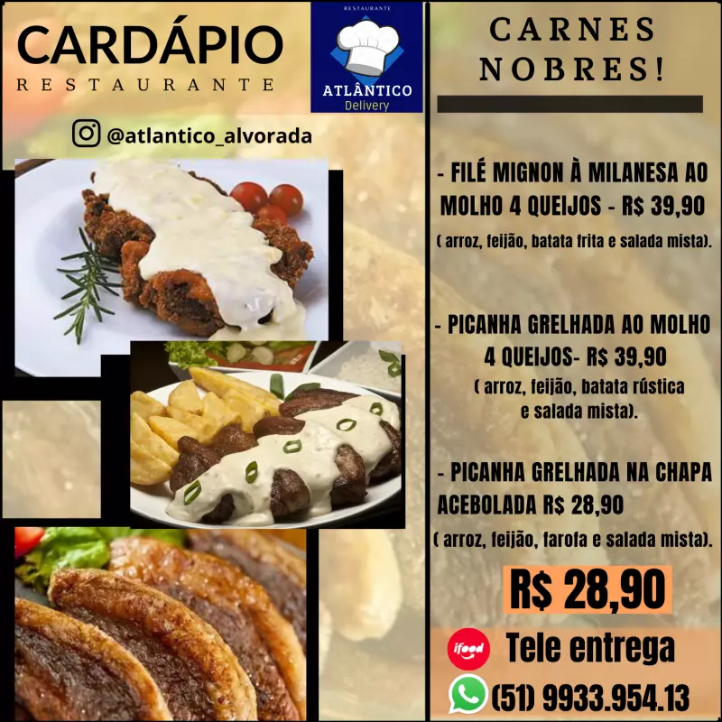 Picanha grelhada ao molho 4 queijos!
