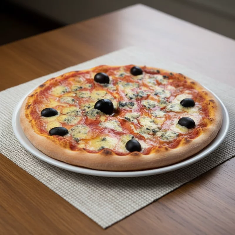 • Pizza de Panceta y Roquefort