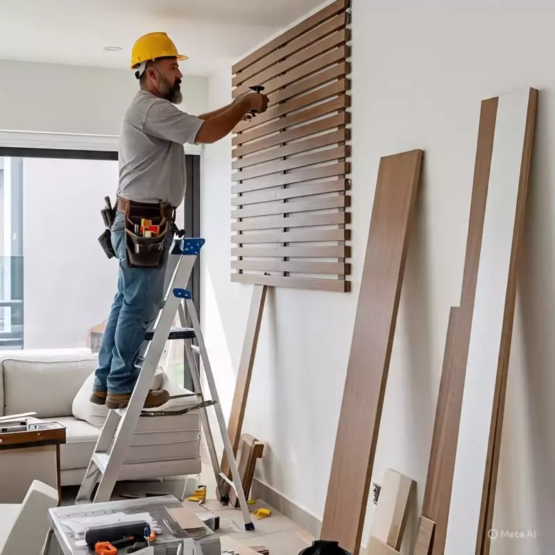 Instalação de Painel Ripado