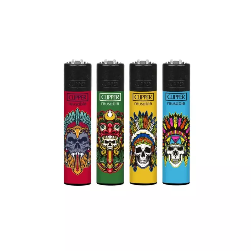 Isqueiro Clipper - Indian Skull