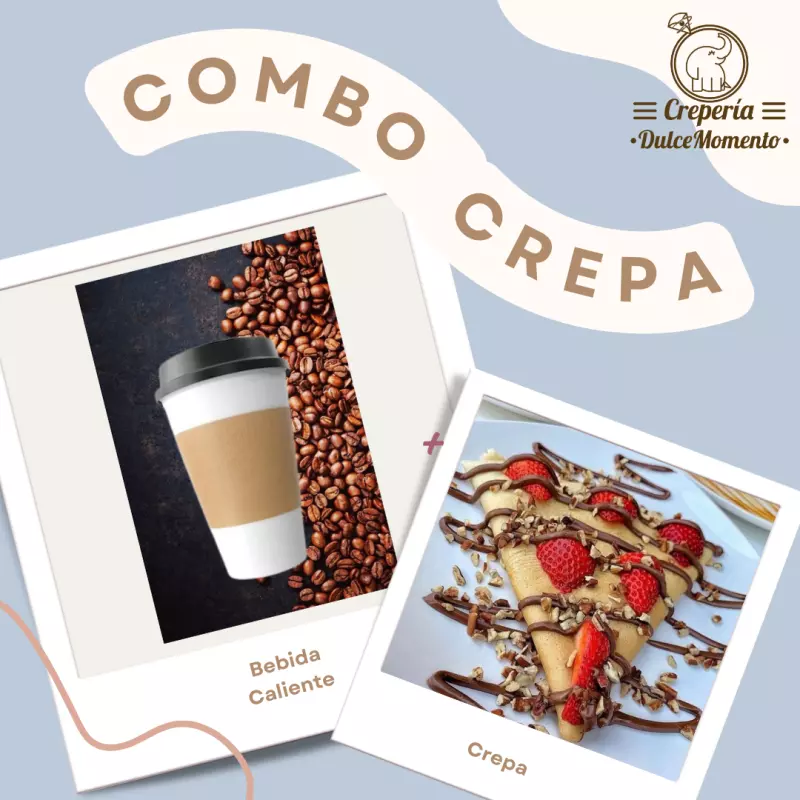 Combo crepa + bebida caliente