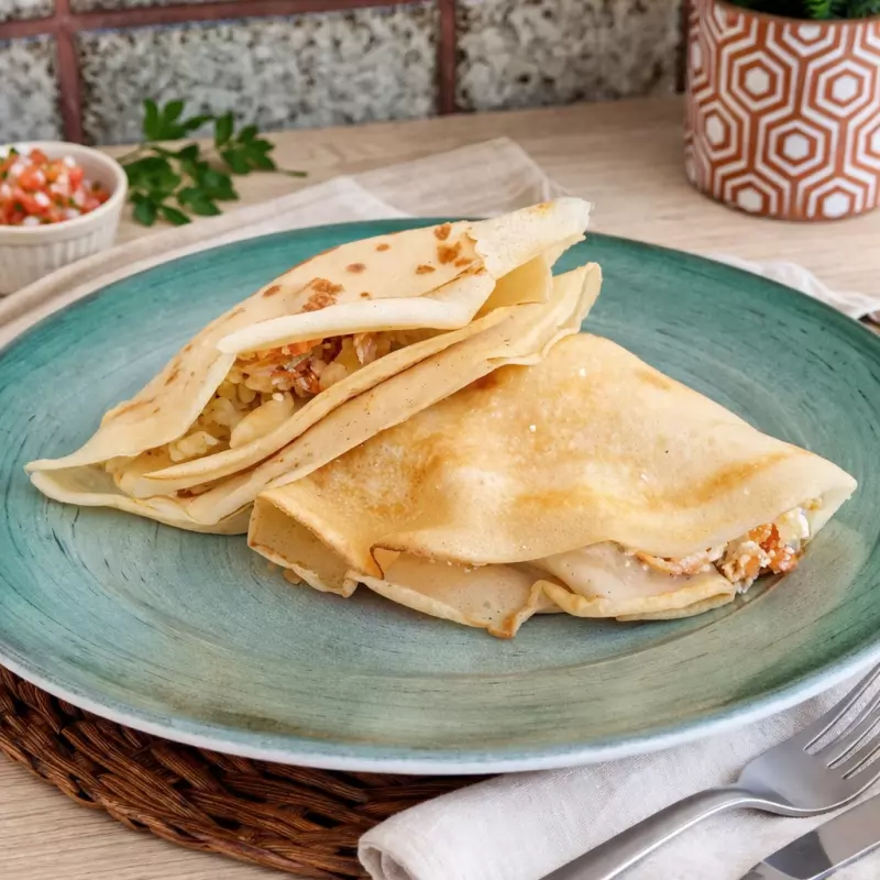 Crepe de Frango com ricota
