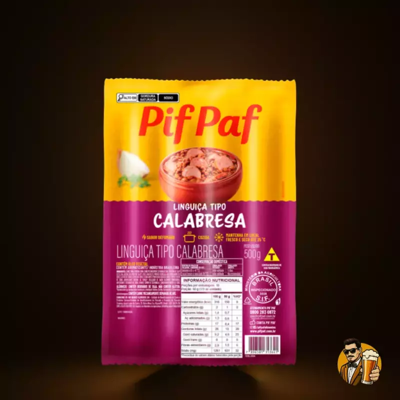 Linguiça Calabresa 500g Pif Paf