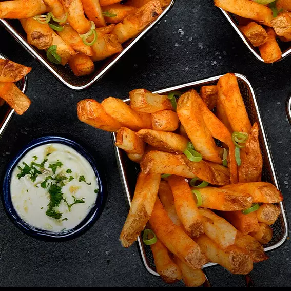 Papas fritas rústicas🥔🍟🥚