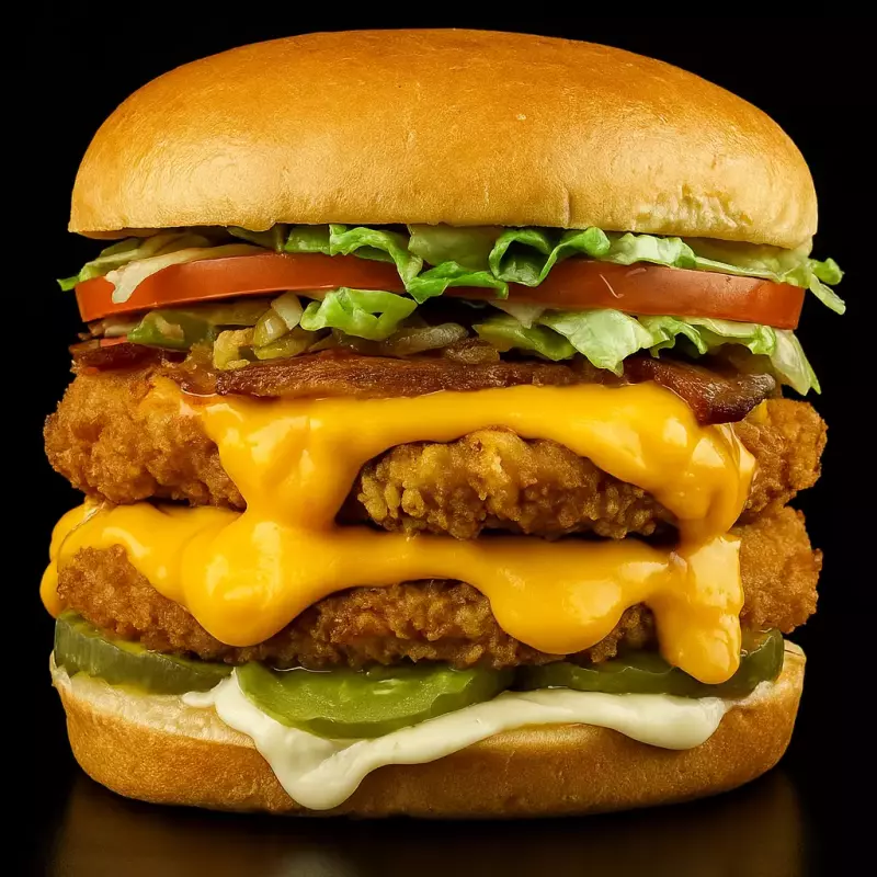 HAMBURGUESA DOBLE POLLO