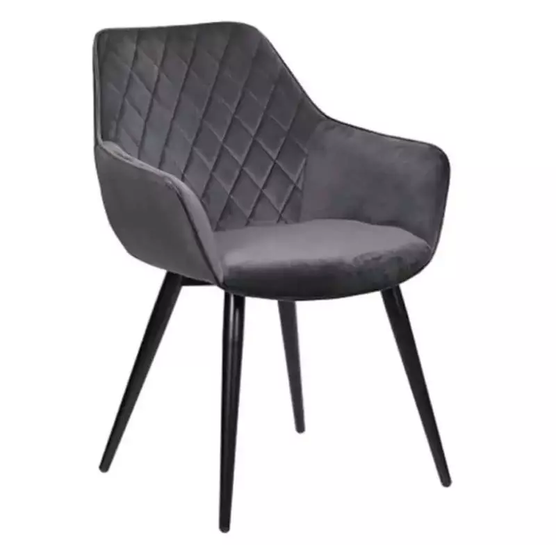 Sillon Dereck Pana Gris base negra