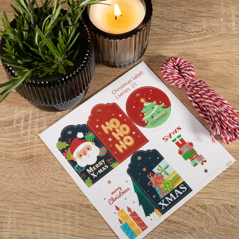 Tarjeton Labels Navideños #13 6 und