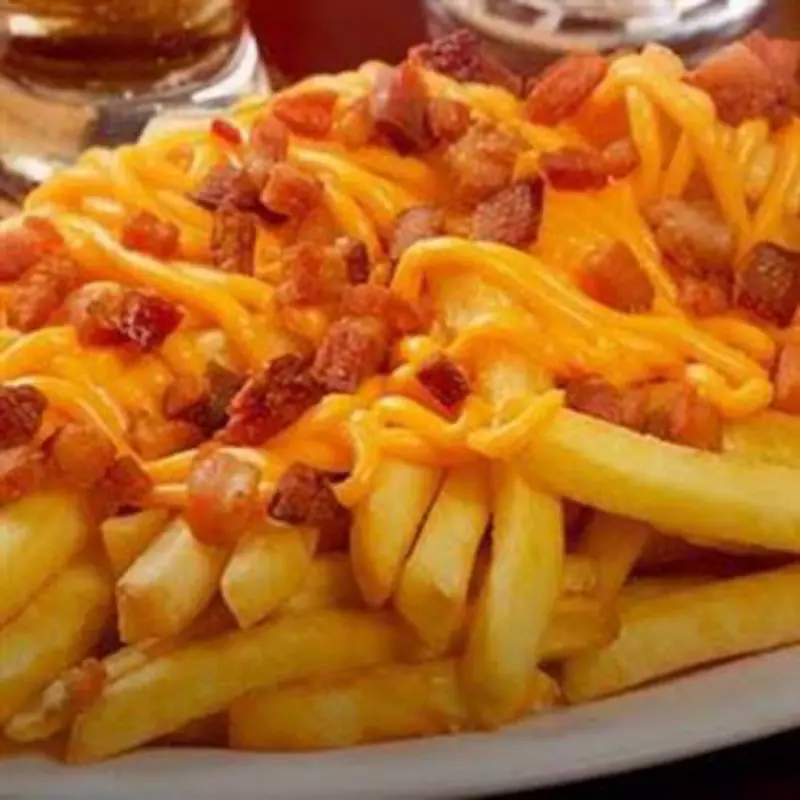 Fritas com Cheddar e Bacon