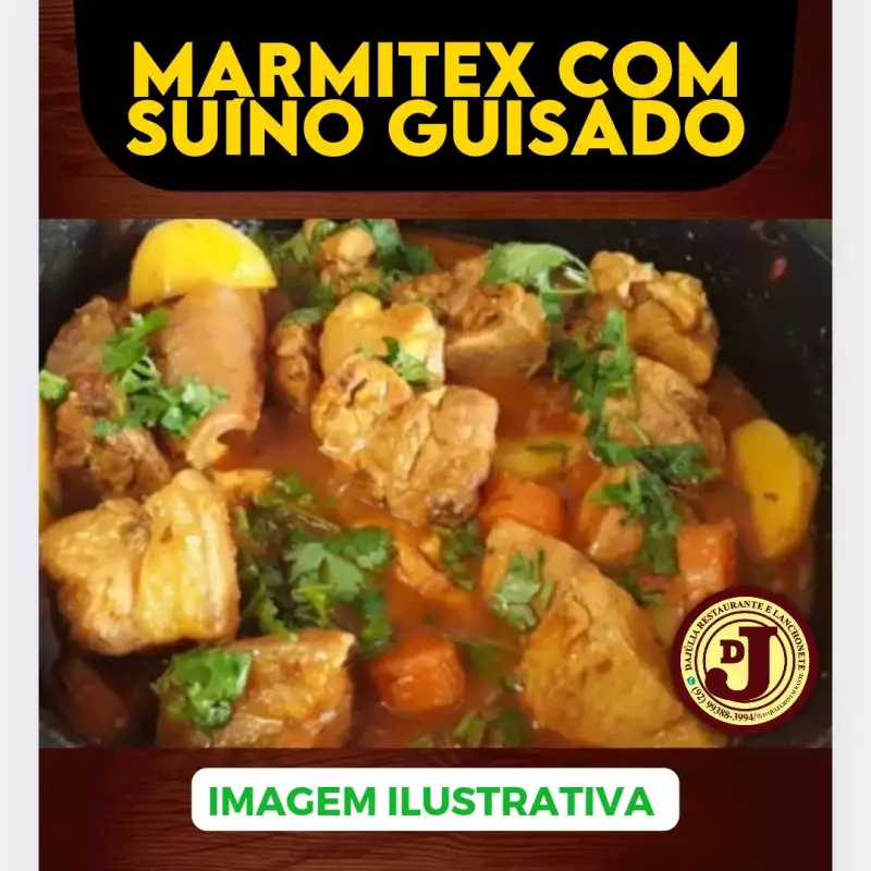 MARMITEX COM SUÍNO GUISADO