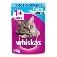 WHISKAS SACHE CASTRADOS PEIXE 85 G