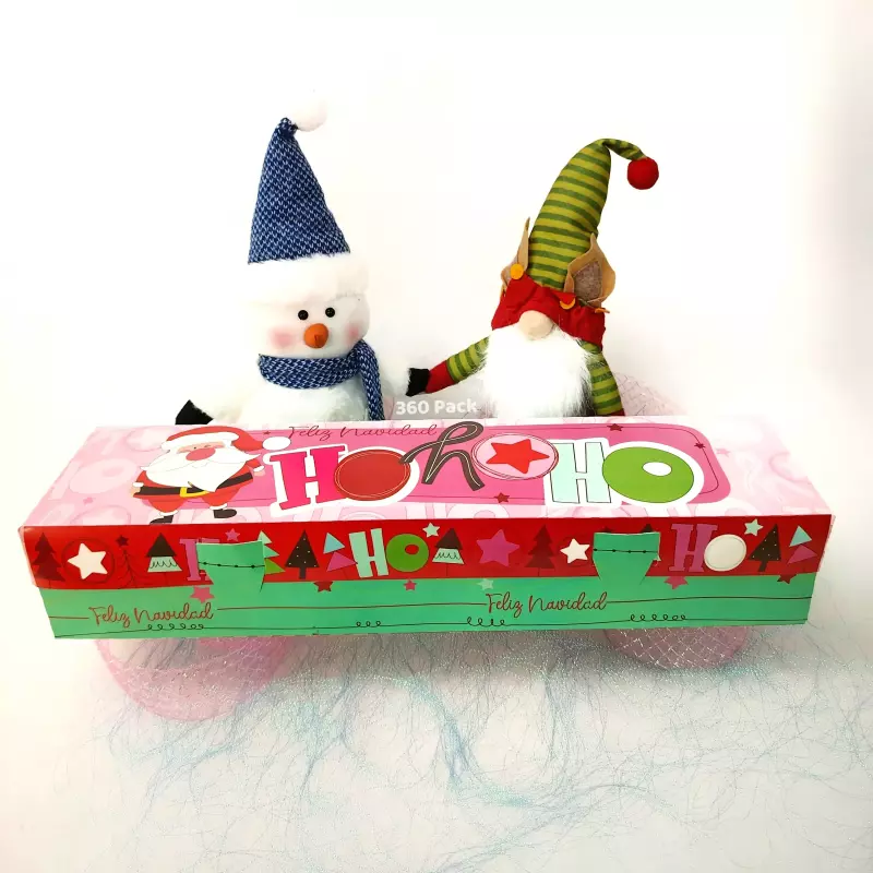 Cajas Pan de Jamon Navidad Rosado