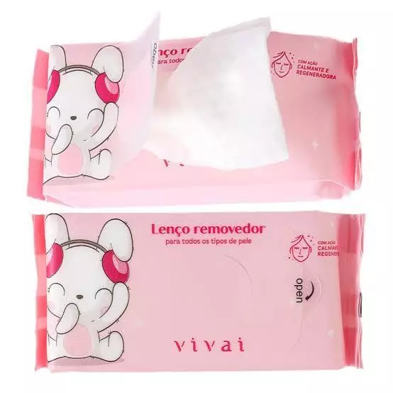 LENÇO REMOVEDOR MAQUIAGEM 🐻
