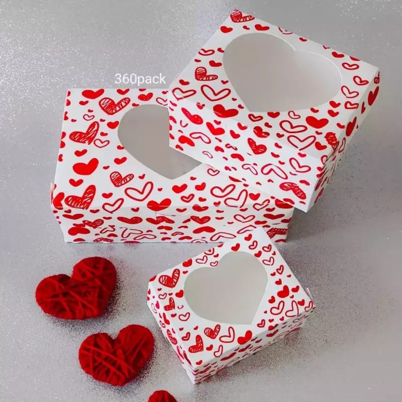 Cajas Corazones Rojos (Con Acetato)