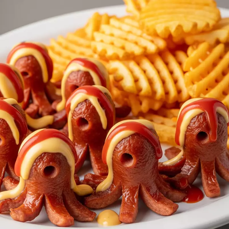 Salchipulpos con papas