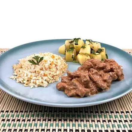 Isquinhas de Patinho, Arroz e Batata