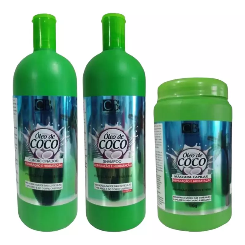 Kit 3 itens Óleo de Coco-1L