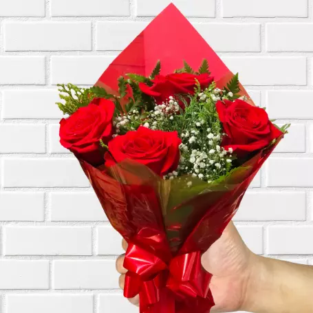 Buque de rosas 4 flores
